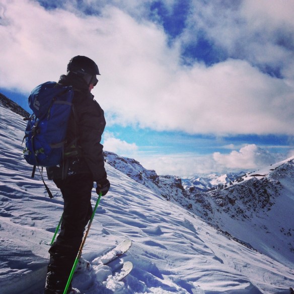 Taking in the scenery before I begin the descent.