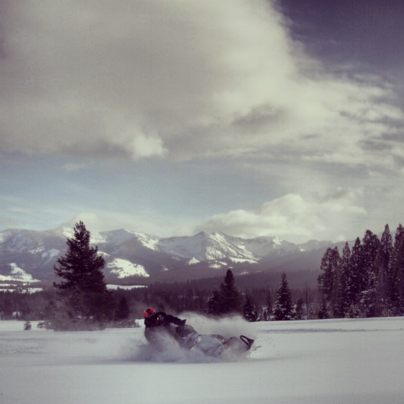 Finally getting my turns down on the sled. 